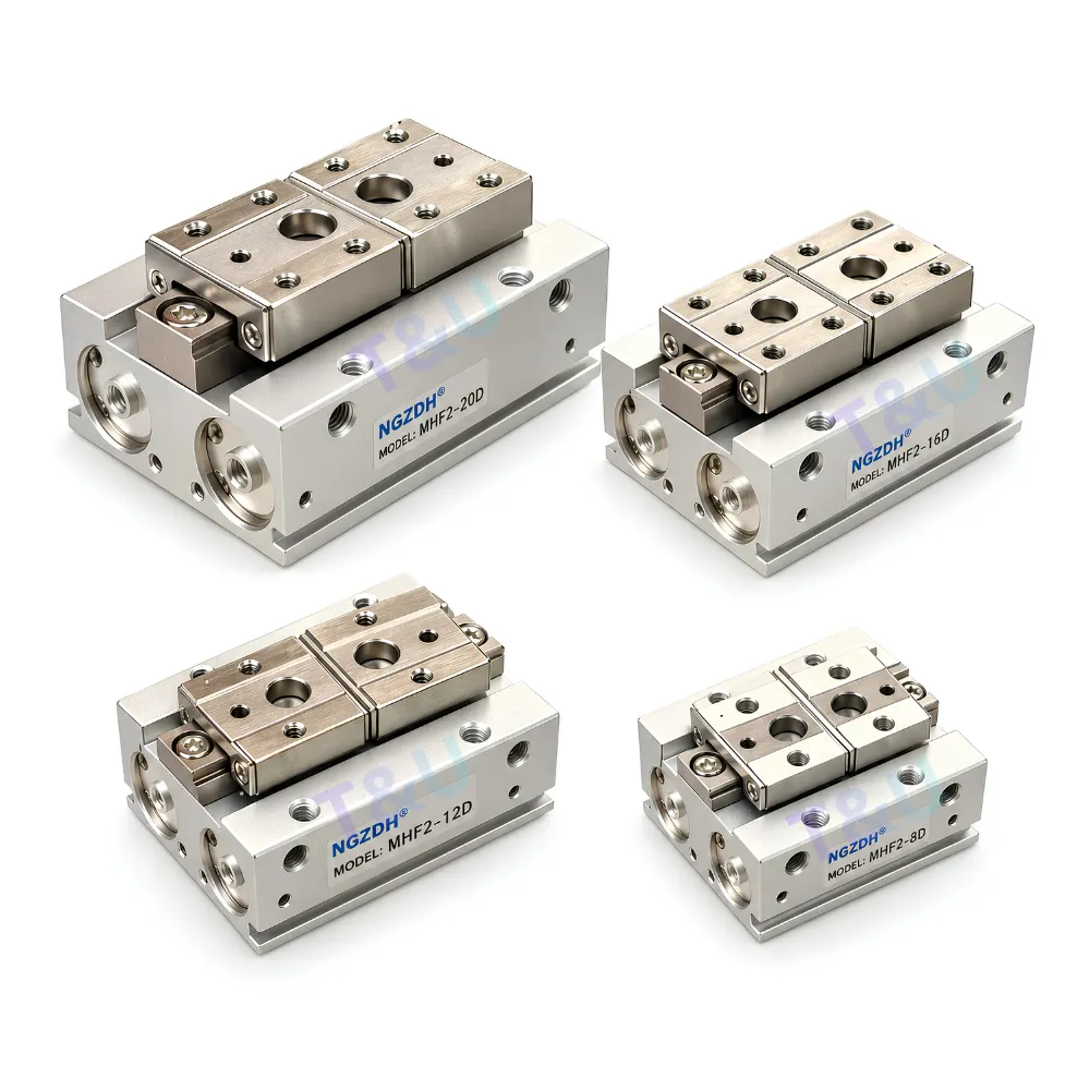Bộ xi lanh khí nén MHF2-8D, MHF2-12D, MHF2-16D và MHF2-20D